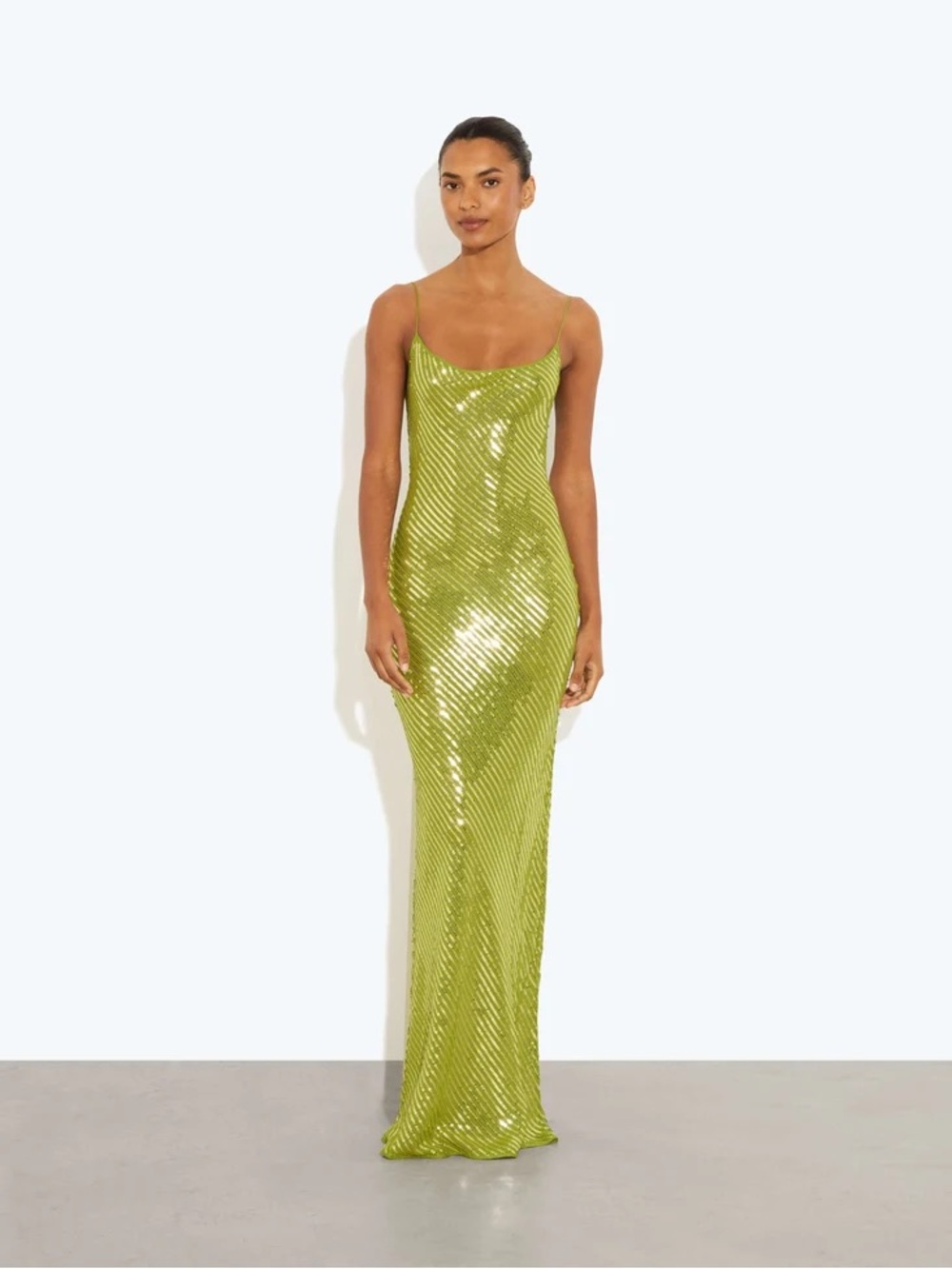Rat & Boa Gina Sequin Gown in Green